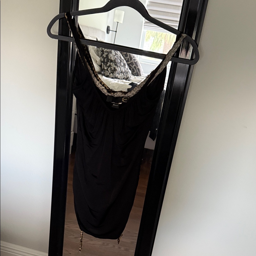 Just Cavalli Black and Gold Dress